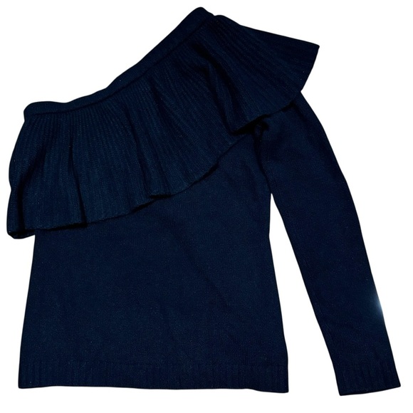 Aqua Sz M Sweater Black Off-the-Shoulder Cashmere Mobwife Goth Punk Luxury - Picture 4 of 5